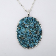 Silver turquoise pendant